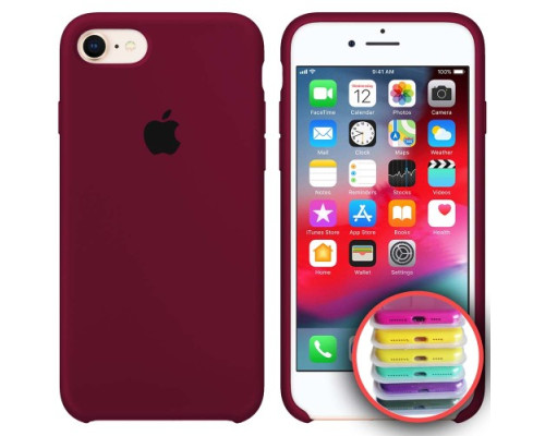 Чохол Silicone Case Full Copy for iPhone 7/8 (52) marsala mag-2000001030868141798