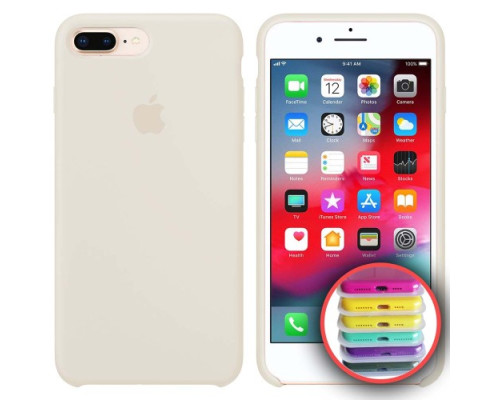 Чохол Silicone Case Full Copy for iPhone 7/8Plus ( 9) white mag-200000103094356391