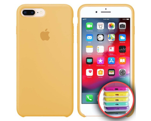 Чохол Silicone Case Full Copy for iPhone 7/8Plus ( 4) yellow mag-20000010309053547