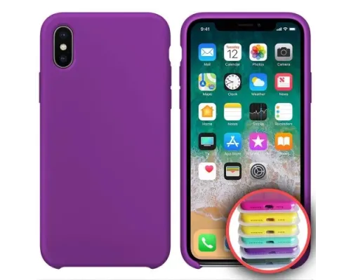 Чохол Silicone Case Full Copy for iPhone XR (45) purple mag-2000001031957147806