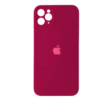 Silicone Case Full Camera Square side Copy for iPhone 11 Pro Max Rose red mag-2000001350027100814