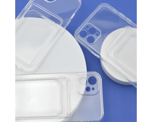 Чохол Silicone CARD CASE 1,5 mm for iPhone 13 Pro Transparent mag-200000141348713240