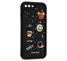Чохол HAPPY Donut Case for iPhone 7 Plus/8 Plus Black mag-2000001561904143769