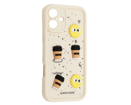 Чохол HAPPY Cookie Case for iPhone 16 Plus White mag-2000001563038106670
