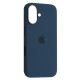 Чохол 1:1 Original Silicone Case with MagSafe for iPhone 16 Plus Denim mag-2000001571590106780