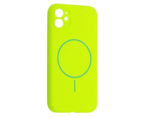 Чохол Silicone Case Full Camera Fine Ring MagSafe for iPhone 11 Emerald Green mag-2000001585092143637