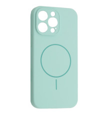 Чохол Silicone Case Full Camera Fine Ring MagSafe for iPhone 15 Pro Max Light Cyan mag-200000158617461887