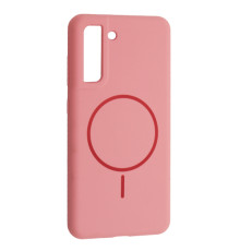 Чохол Silicone Case luxury+MagSafe for Samsung S21 FE Rose Pink mag-2000001594230134095