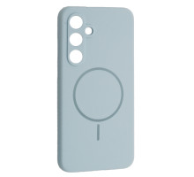 Чохол Silicone Case luxury+MagSafe for Samsung S25 Sky Blue mag-2000001594780134146