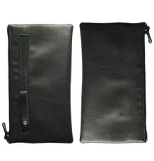 Чохол-кисет на блискавці універсальний 6 дюймов чорний 067-1 (дві блискавки) mag-2000001527252144991