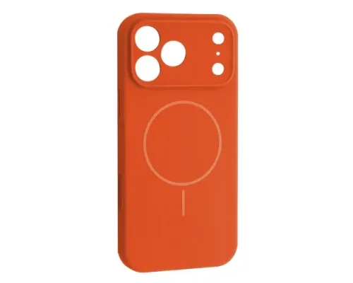 Чохол Silicone Case Full Camera Fine Ring MagSafe for iPhone 17 Pro Orange mag-2000001652794151983