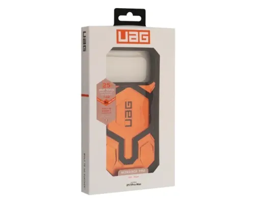 Чохол ударостійкий UAG MONARCH PRO MAGSAFE for iPhone 17 Pro (Top Grain Leatherr) Orange mag-2000001667019152273