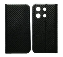 Чехол-книжка Carbon for Xiaomi Redmi Note 13 Pro 4G Black mag-2000001607336145920
