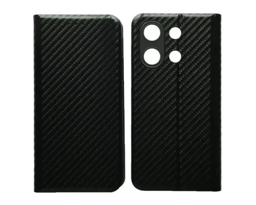 Чехол-книжка Carbon for Xiaomi Redmi Note 13 Pro 4G Black mag-2000001607336145920