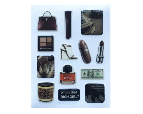 Набір наклейок 3D STICKERS Fashin style 19 mag-2000001626290142148