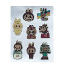 Набір наклейок 3D STICKERS Labubu 10 mag-2000001627006142447