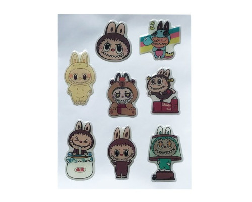 Набір наклейок 3D STICKERS Labubu 10 mag-2000001627006142447