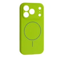 Чохол Silicone Case Full Camera Fine Ring MagSafe for iPhone 17 Pro Emerald green mag-2000001628607145229