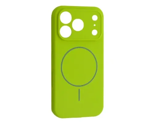 Чохол Silicone Case Full Camera Fine Ring MagSafe for iPhone 17 Pro Emerald green mag-2000001628607145229