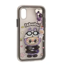 Чохол LABUBU (з брелком) for iPhone XR Black mag-2000001637579143869