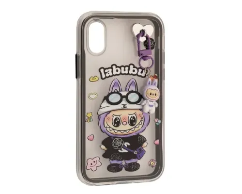 Чохол LABUBU (з брелком) for iPhone XR Black mag-2000001637579143869
