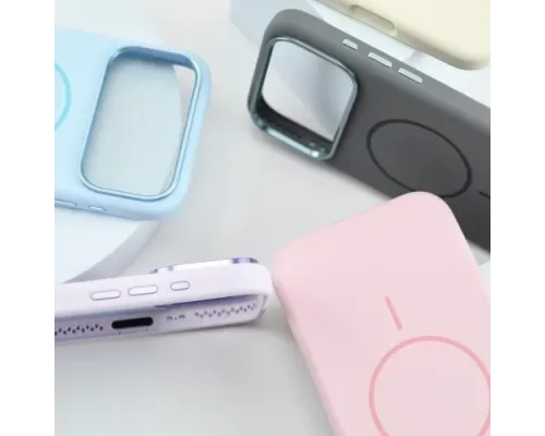 Чохол Liquid Silicone Case Metal Camera MagSafe для iPhone 17 Pink mag-2000001638590144131