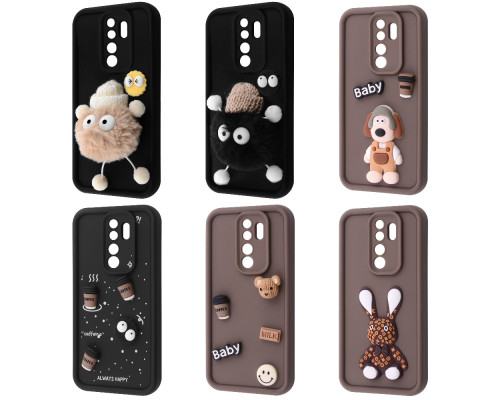 Чохол Pretty Things Case Xiaomi Redmi 9 brown/fluffy white