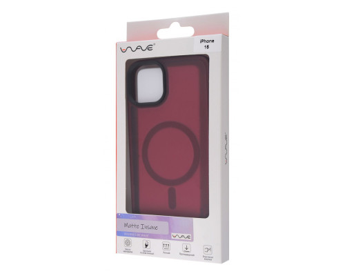 Чохол WAVE Matte Insane Case with Magnetic Ring iPhone 15 dark red 2001001421564