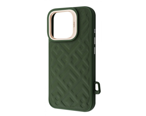 Чохол Kajsa Rhombus Collection with Magnetic Ring iPhone 16 Pro olive 2003000171303