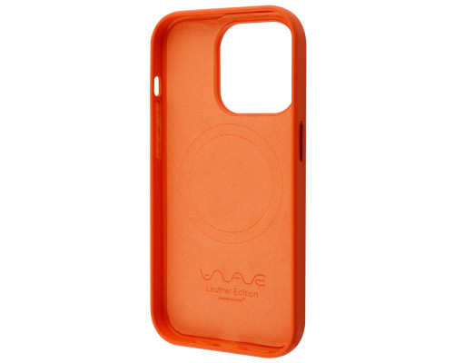 Чохол WAVE Premium Leather Edition Case with Magnetic Ring iPhone 14 Pro orange