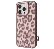 Чохол Kajsa Leopard Pattern with Magnetic Ring iPhone 16 Pro Max desert titanium 2003000276084