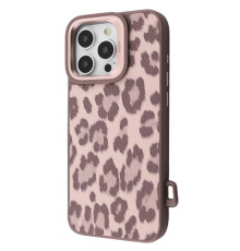 Чохол Kajsa Leopard Pattern with Magnetic Ring iPhone 16 Pro Max desert titanium 2003000276084