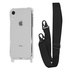 Чохол WAVE Clear Case with Strap iPhone Xr black