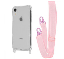 Чохол WAVE Clear Case with Strap iPhone Xr pink sand 2001001941482