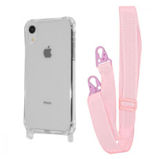 Чохол WAVE Clear Case with Strap iPhone Xr pink sand 2001001941482