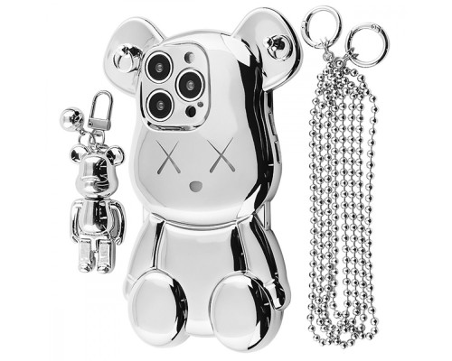Чохол Teddy Bear Case with Strap iPhone 12 Pro Max silver 2001001958268