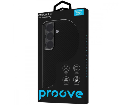 Чохол Proove Carbon Slim with Magnetic Ring Samsung Galaxy S25 Plus black 2003000202212 6901144040744