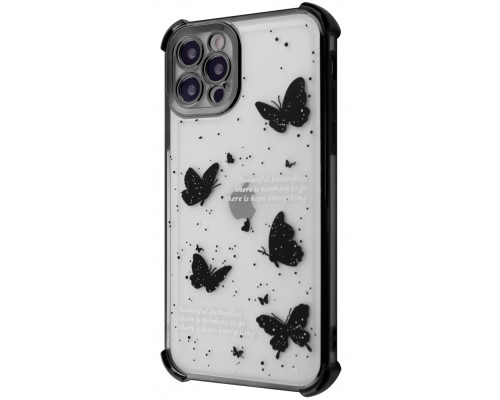 Чохол WAVE Winkie iPhone 12 Pro black/butterfly 2003000251920