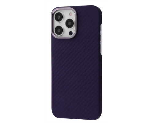 Чохол WAVE Premium Carbon Slim with Magnetic Ring iPhone 14 Pro deep purple 2001001799939