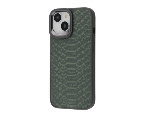 Чохол Kajsa Snake Pattern iPhone 15 olive 2001001564469