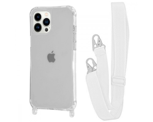 Чохол WAVE Clear Case with Strap iPhone 14 Pro white