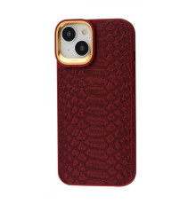 Чохол Kajsa Snake Pattern iPhone 13/14 burgundy