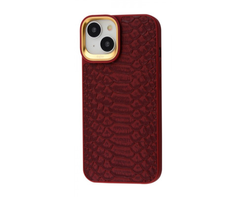 Чохол Kajsa Snake Pattern iPhone 13/14 burgundy