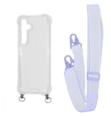 Чохол WAVE Clear Case with Strap Samsung Galaxy A35 light purple