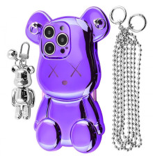 Чохол Teddy Bear Case with Strap iPhone 13 Pro purple 2001001958329