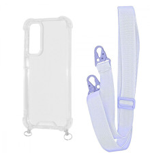 Чохол WAVE Clear Case with Strap Samsung Galaxy A25 light purple 2001001905323