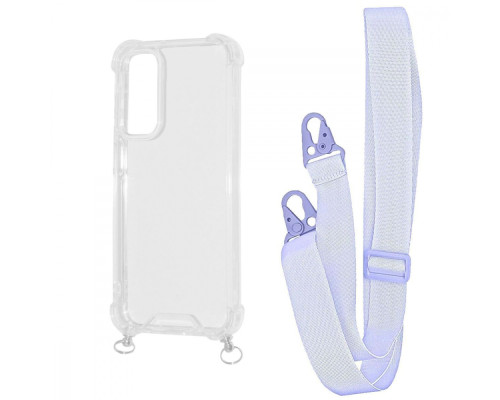 Чохол WAVE Clear Case with Strap Samsung Galaxy A25 light purple 2001001905323