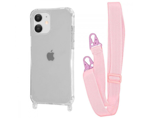 Чохол WAVE Clear Case with Strap iPhone 11 pink sand 2001001941581