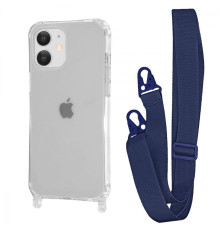 Чохол WAVE Clear Case with Strap iPhone 11 midnight blue