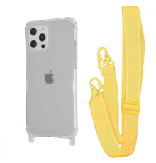 Чохол WAVE Clear Case with Strap iPhone 12 Pro Max yellow 2001001941826
